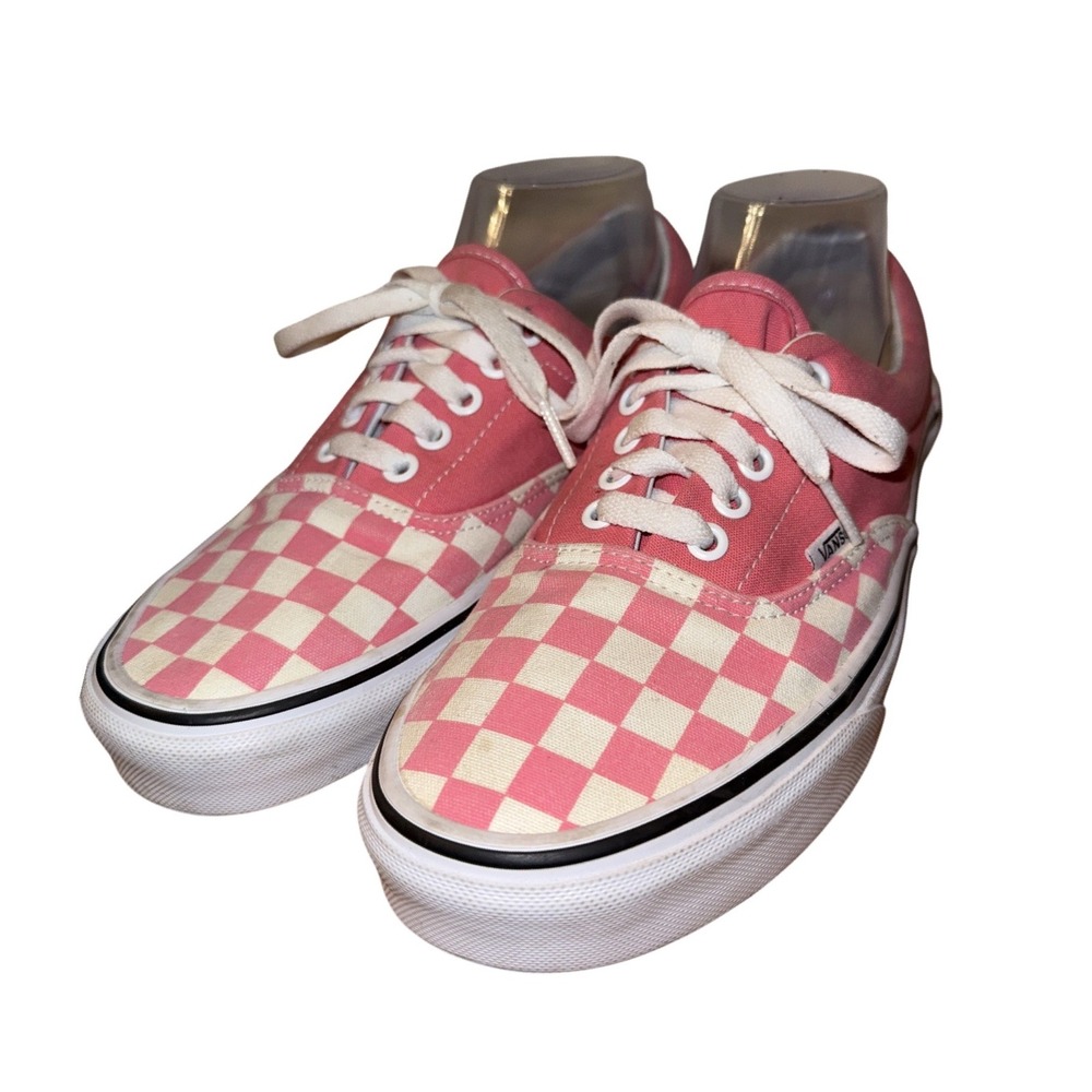 Vans Era Pink White Checkerboard Low Top Sneakers Womens 9.5 Mens 8.0 751505